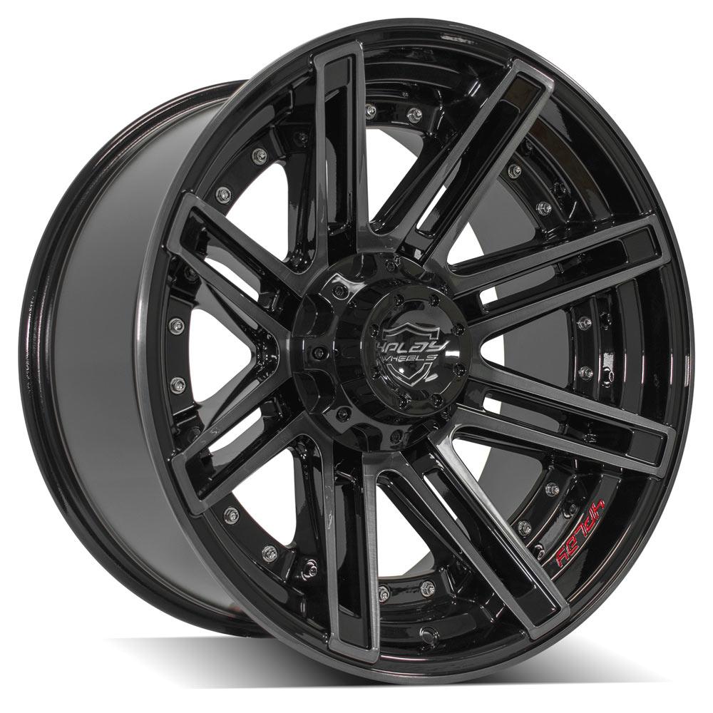 4PLAY Gen2 4P08 20x10 5x5" & 5x5.5" -24et in Brushed Black