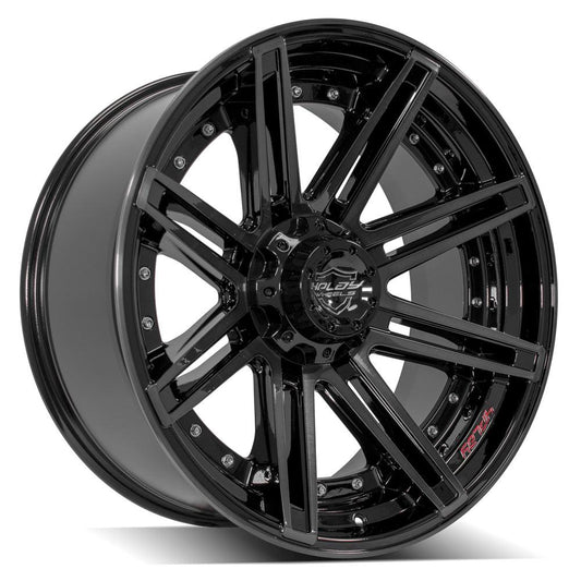 4PLAY Gen2 4P08 22x10 5x5" & 5x5.5" -24et in Brushed Black