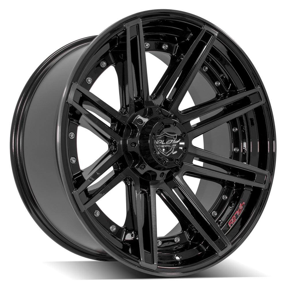 4PLAY Gen2 4P08 22x10 6x135mm & 6x5.5" -18et in Brushed Black