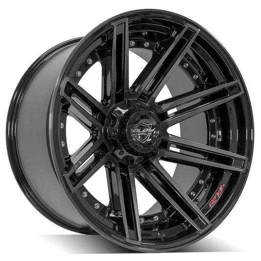 4PLAY Gen2 4P08 22x12 5x5" & 5x5.5" -44et in Brushed Black