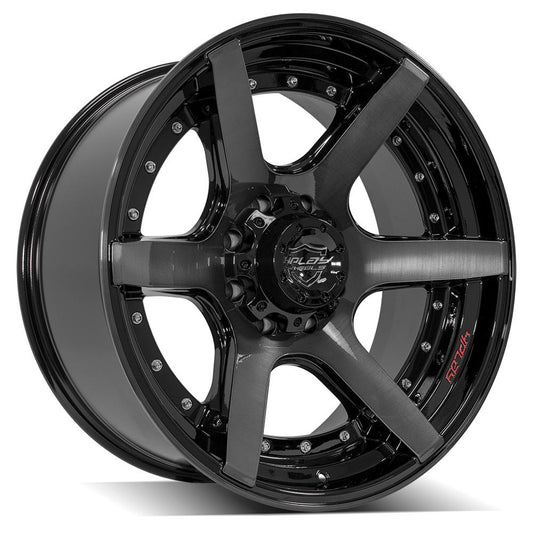 4PLAY Gen2 4P60 22x10 8x6.5" -24et in Brushed Black