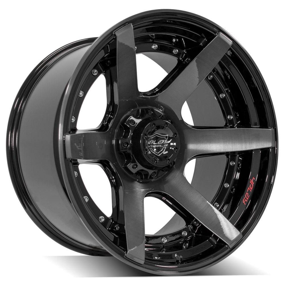 4PLAY Gen2 4P60 22x12 5x5" & 5x5.5" -44et in Brushed Black