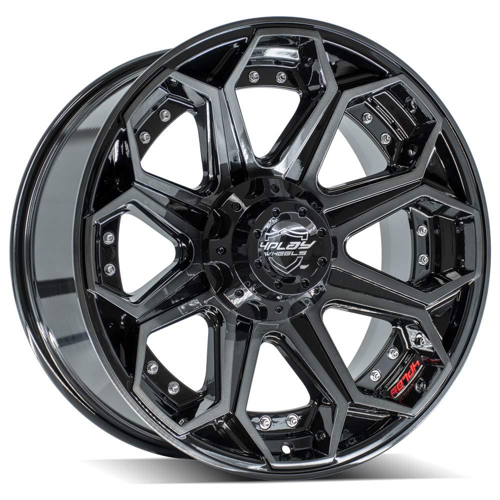 4PLAY Gen2 4P80R 20x9 5x5" & 5x5.5" +0et in Brushed Black