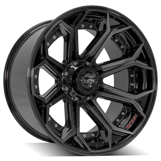 4PLAY Gen2 4P80R 22x12 8x6.5" -44et in Brushed Black