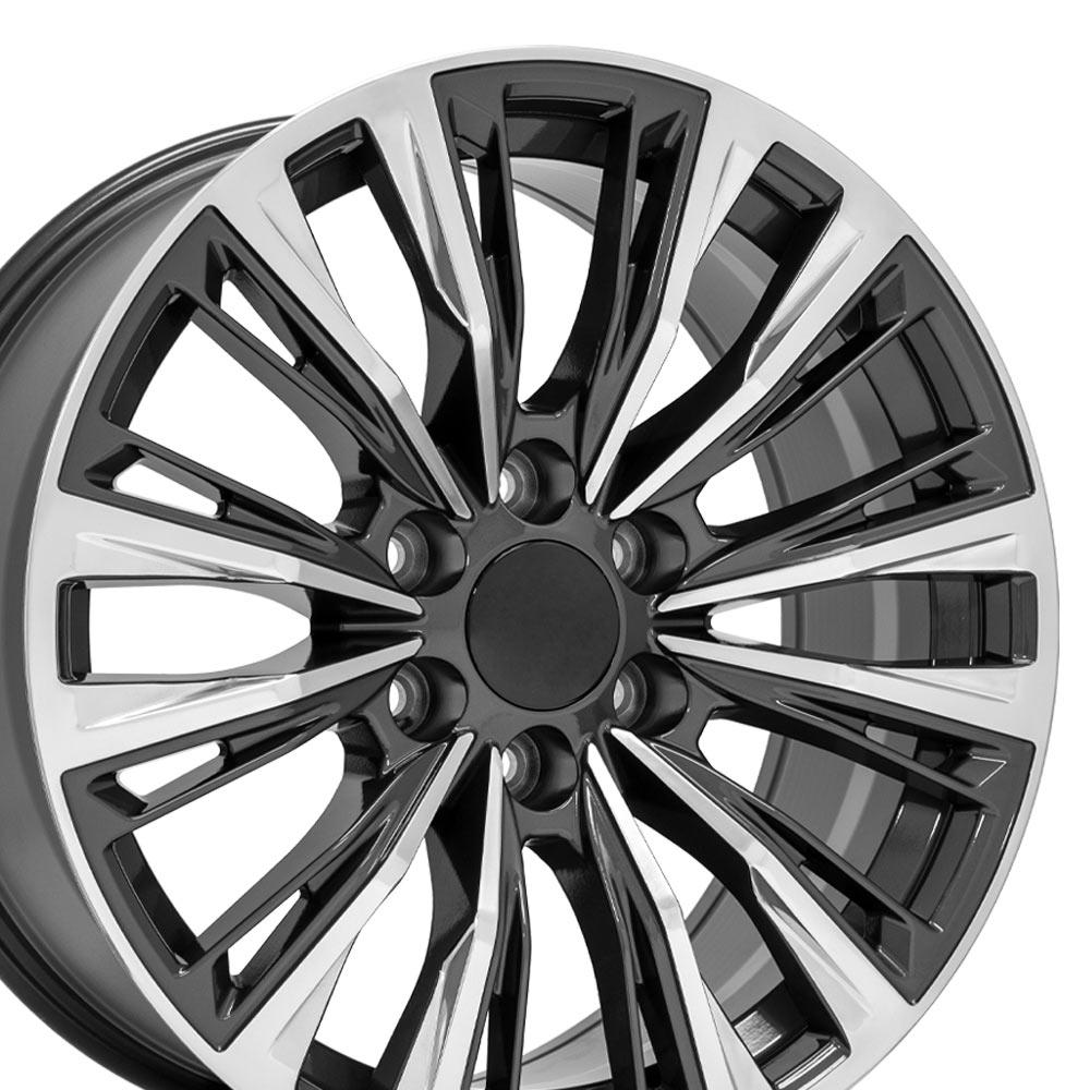 20" Replica CA93 fits Cadillac Escalade 20x9 Gunmetal with Polished Face