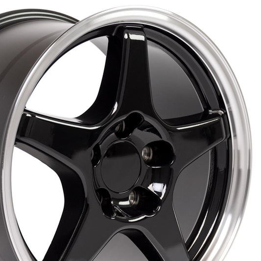 17" Replica CV01 fits Chevrolet Corvette ZR1 17x9.5 Black