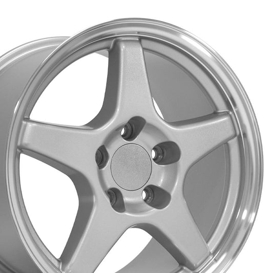 17" Replica CV01 fits Chevrolet Corvette ZR1 17x9.5 Silver