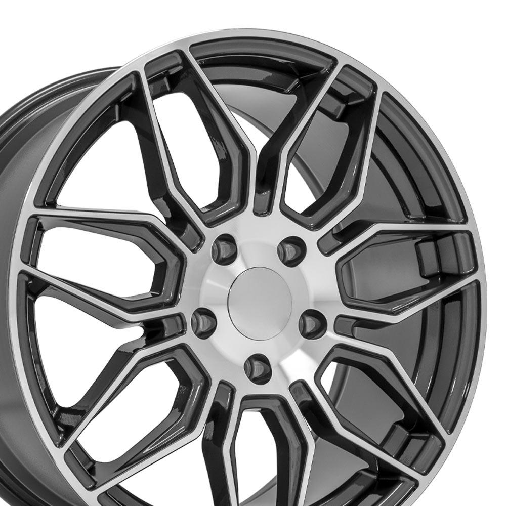 18" Replica CV03C fits Chevrolet C7 Corvette 18x8.5 Gunmetal Machined