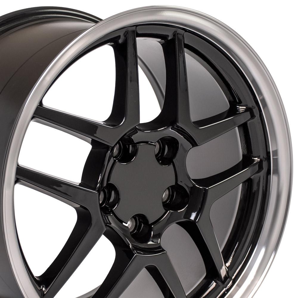 18" Replica CV04 fits Chevrolet Corvette C5 Z06 18x10.5 Black