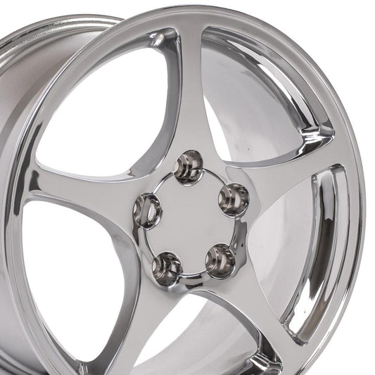 18" Replica CV05 fits Chevrolet Corvette C5 18x9.5 Chrome