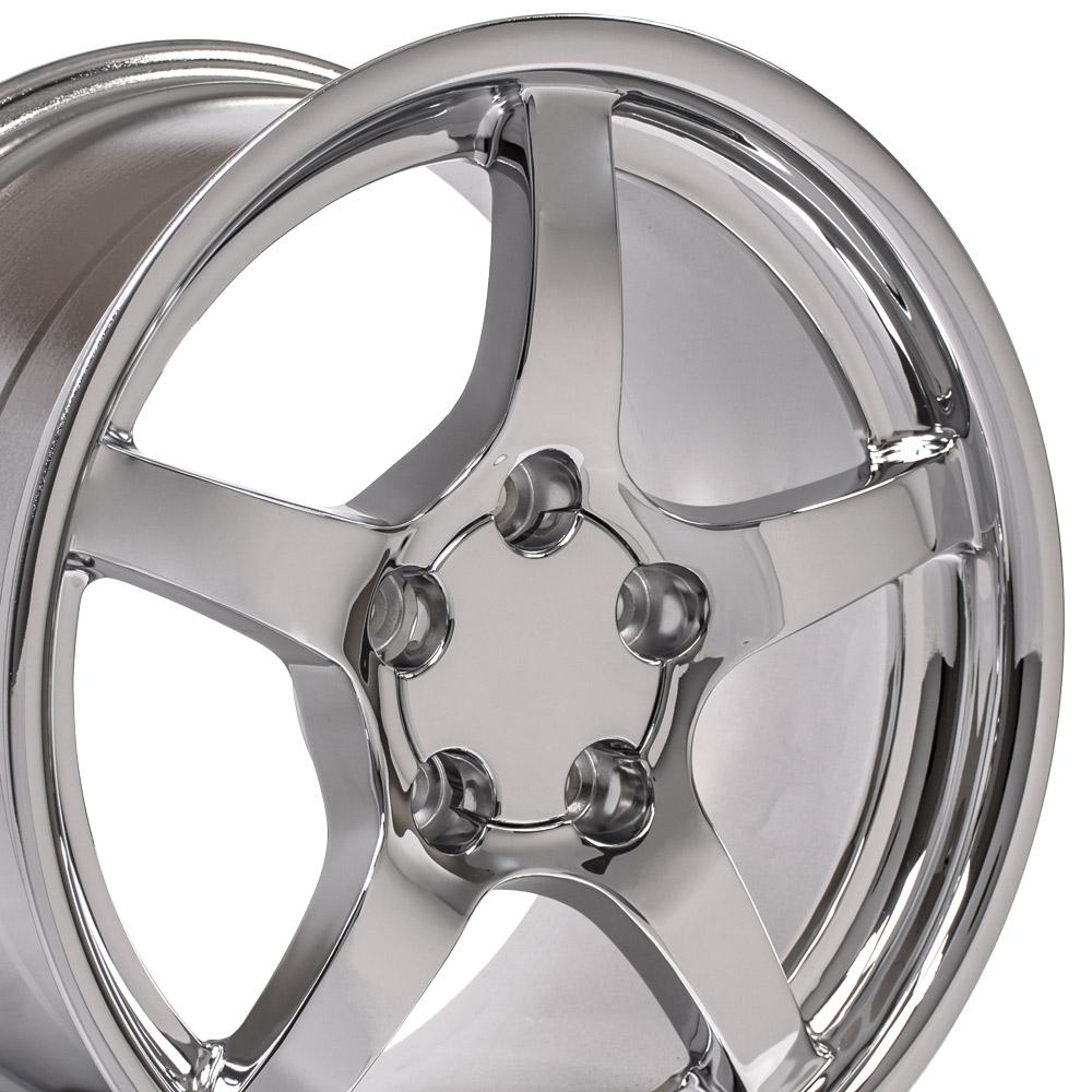 17" Replica CV05 fits Chevrolet Corvette C5 17x9.5 Chrome