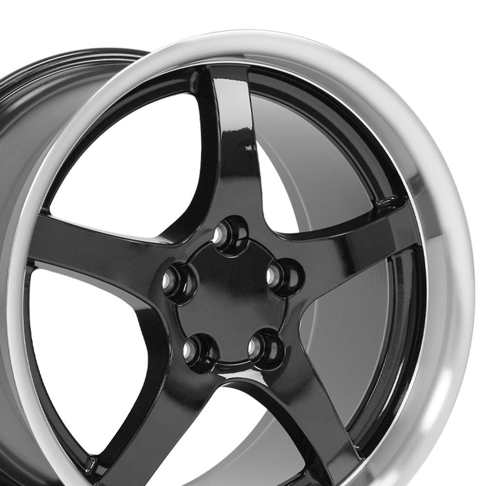 18" Replica CV05 fits Chevrolet Corvette C5 18x10.5 Deep Dish Black