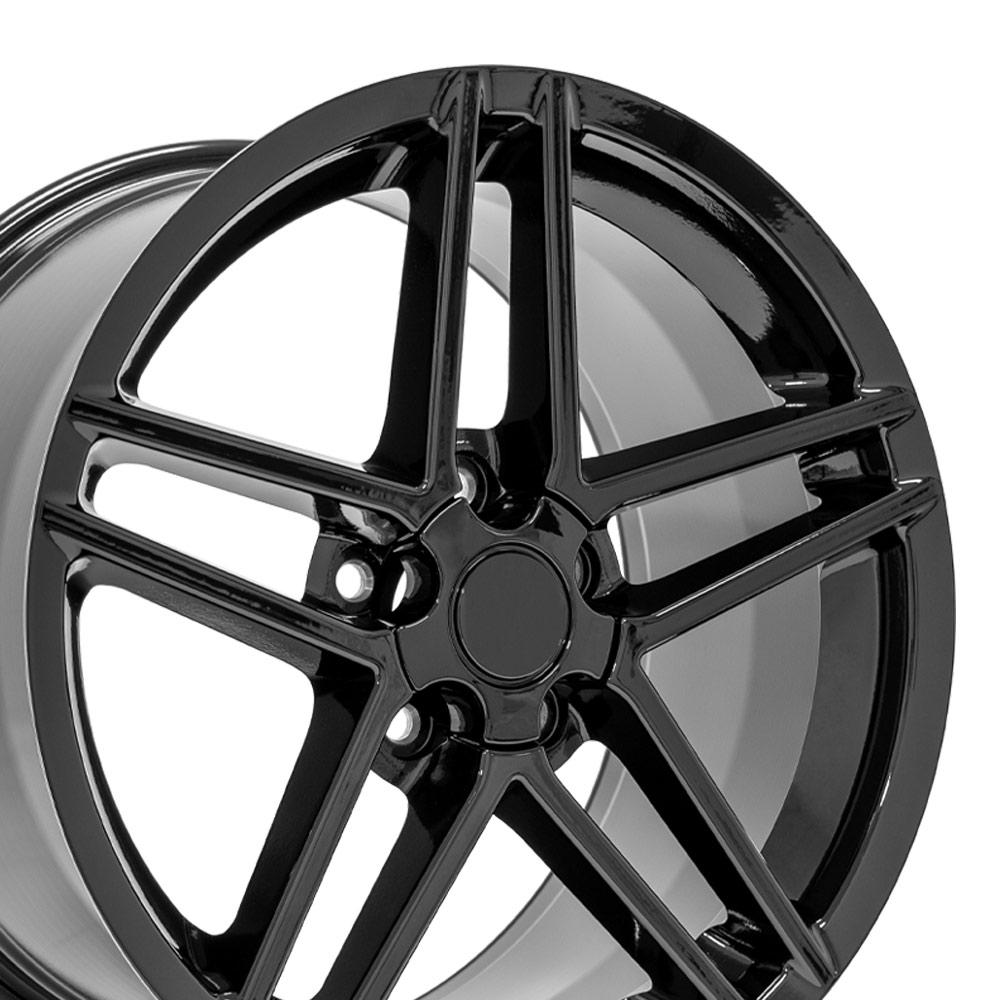 18" Replica CV07A fits Chevrolet Corvette C6 Z06 18x9.5 Black