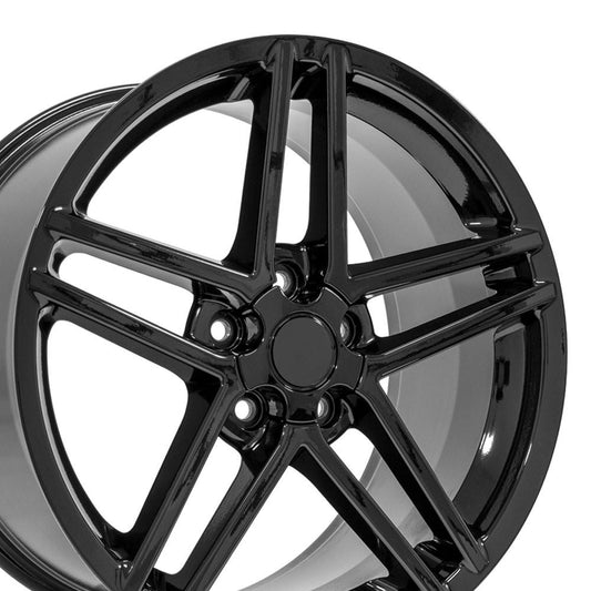 19" Replica CV07B fits Chevrolet Corvette C6 Z06 19x10 Black