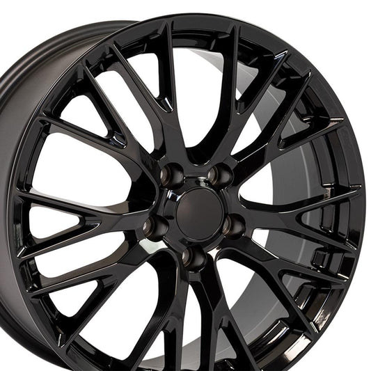 19" Replica CV22 fits Chevrolet Corvette C7 Z06 19x8.5 Black