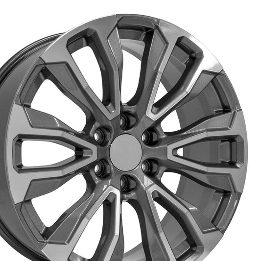 22" Replica CV30 fits GMC Yukon 22x9 Gunmetal Machined