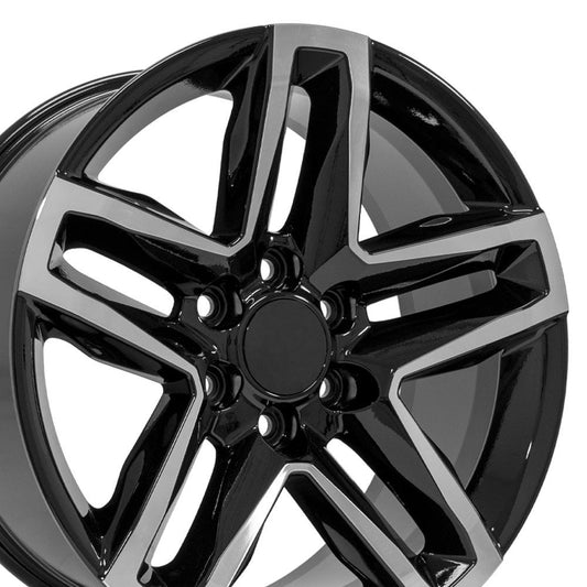 20" Replica CV34B fits Chevrolet Silverado 1500 20x9 Black Machined