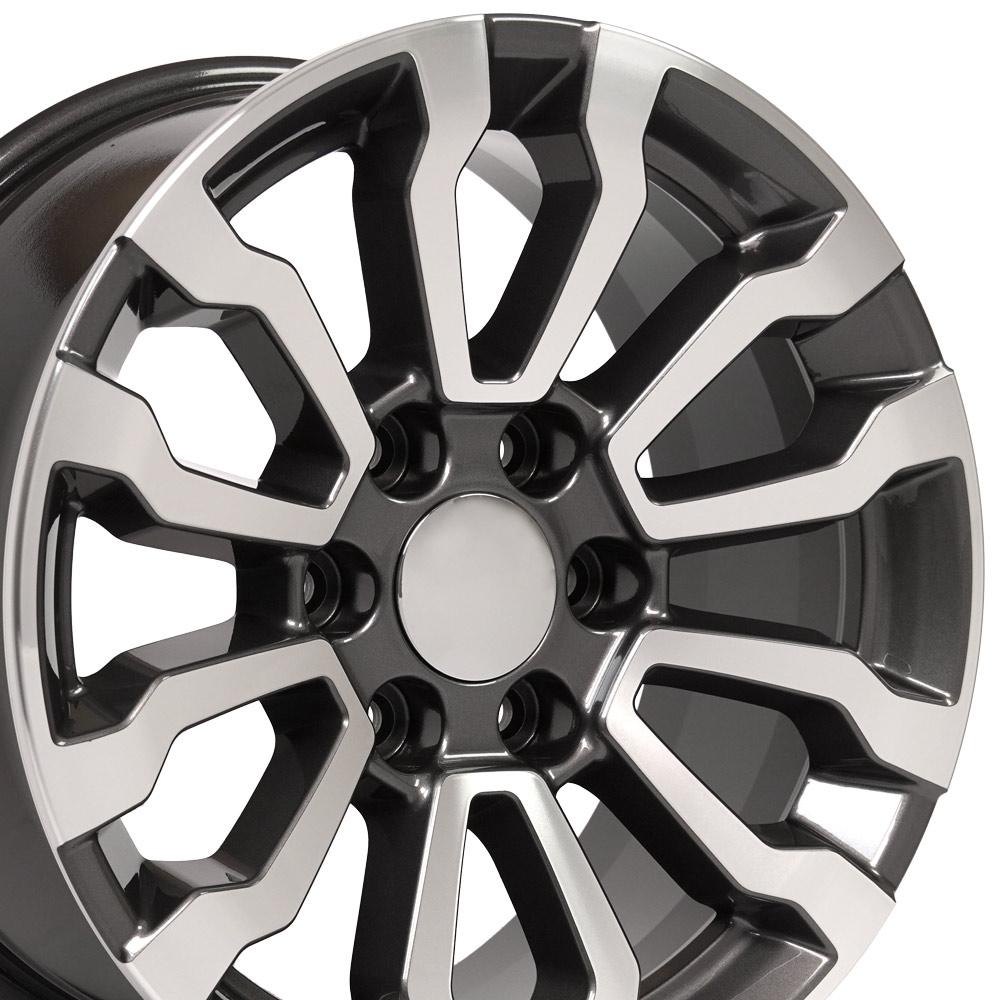 18" Replica CV35 fits GMC Sierra 18x8.5 Gunmetal Machined