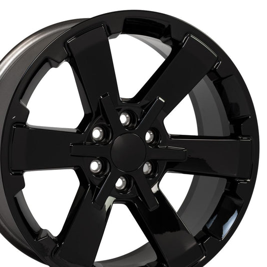 22" Replica CV41B fits Chevy Silverado Rally 22x9 Gloss Black