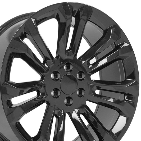 24" Replica CV43 fits Chevrolet Silverado 1500 24x10 Gloss Black