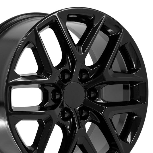 20" Replica CV62 fits Chevrolet Silverado 20x9 Gloss Black