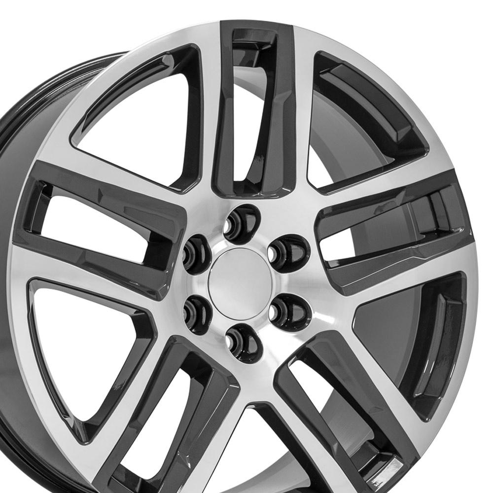 22" Replica CV63 fits Chevrolet Silverado 1500 22x9 Gunmetal Machined