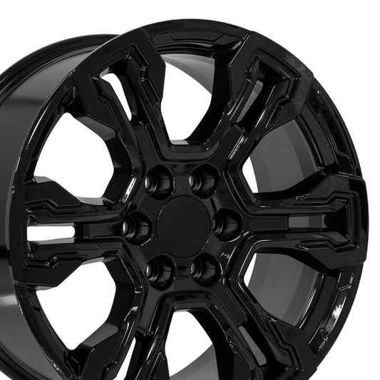 20" Replica CV65 fits Chevrolet Silverado 20x9 Gloss Black