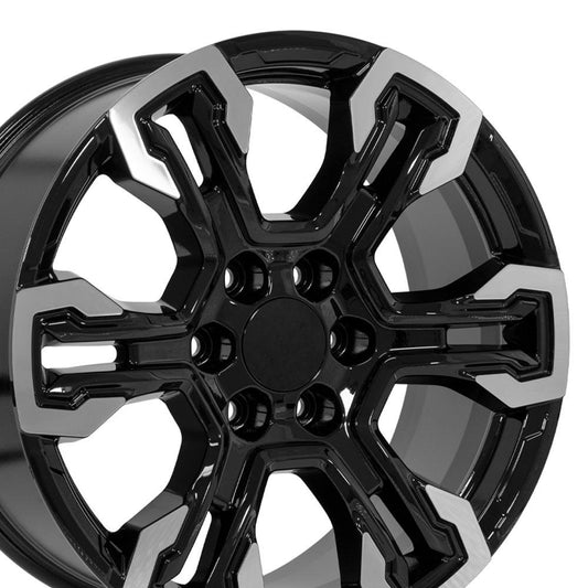 20" Replica CV65 fits Chevrolet Silverado 20x9 Gloss Black