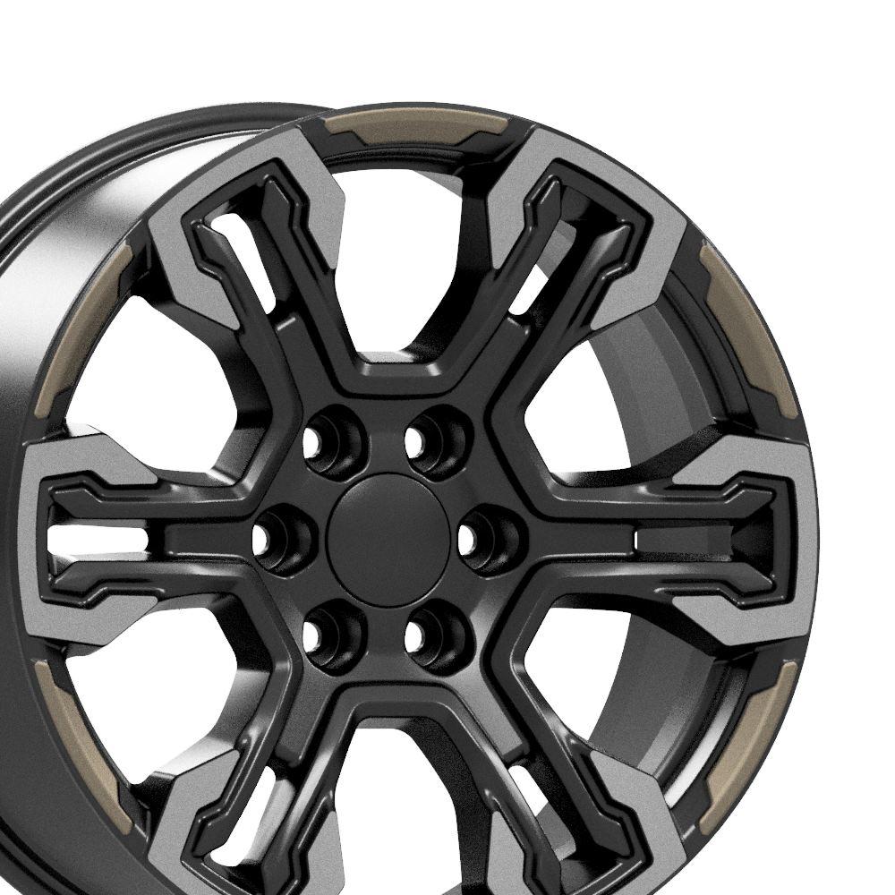 20" Replica CV65 fits Chevrolet Silverado 20x9 Gloss Black