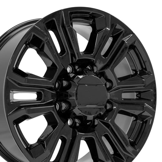 20" Replica CV70B fits GMC Sierra 2500 3500 HD Denali 20x8.5 Gloss Black