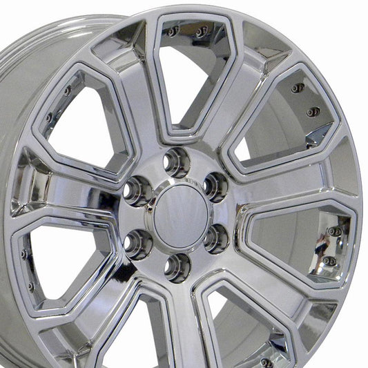 22" Replica CV93B fits Chevy Silverado 22x9 Chrome with Chrome Insert