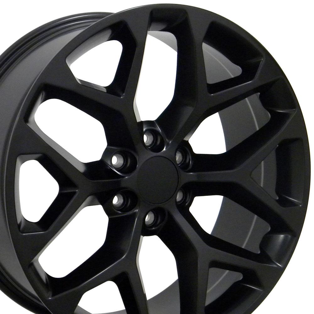 22" Replica CV98B fits Chevy Silverado 22x9 Satin Black