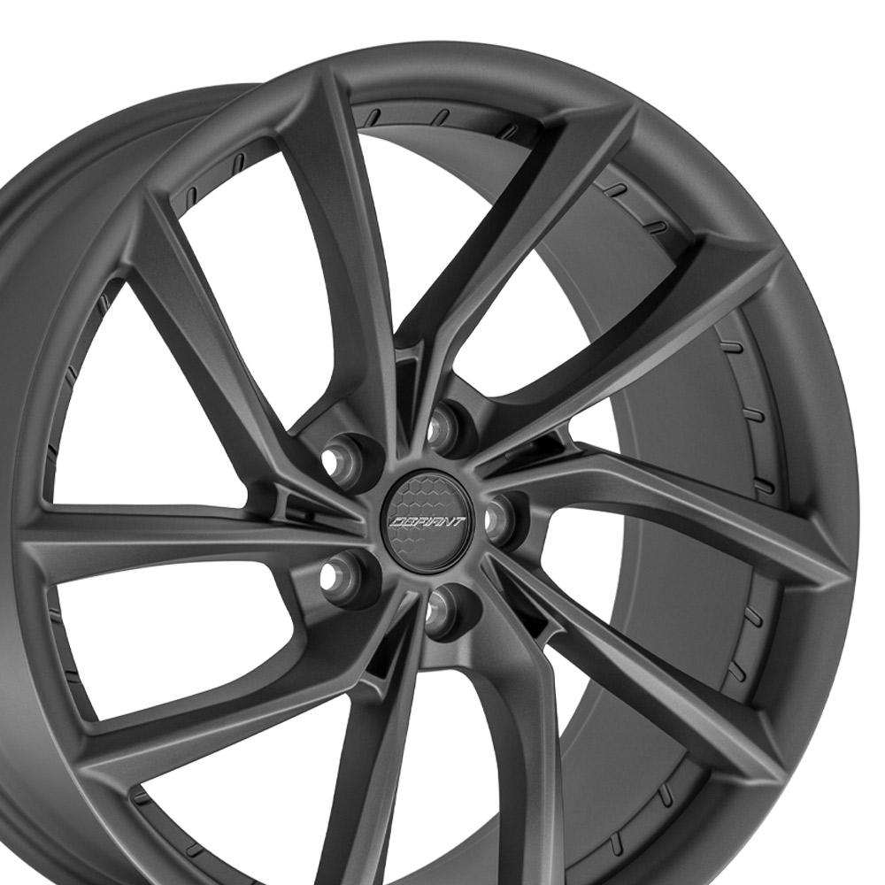 DEFIANT DF06 20x9 5x120mm +35et in Dark Satin Charcoal