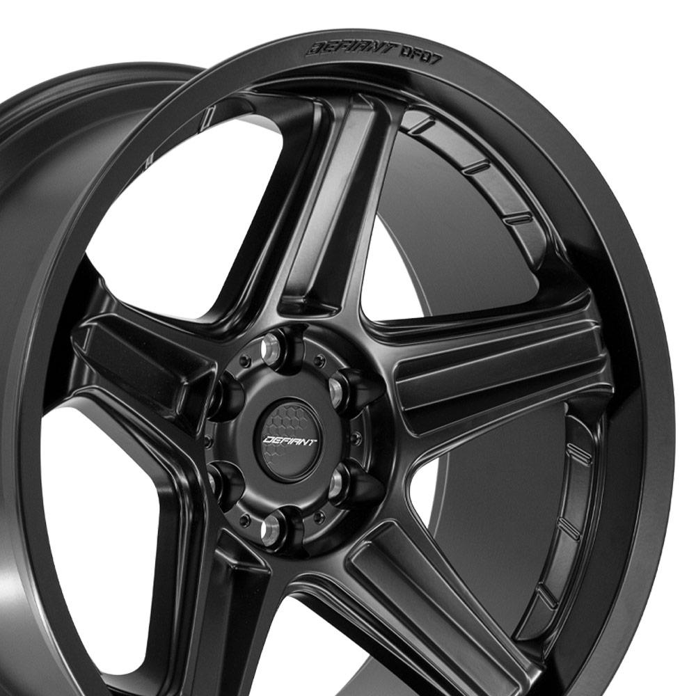 DEFIANT DF07 22x10 6x5.5" -12et in Satin Black