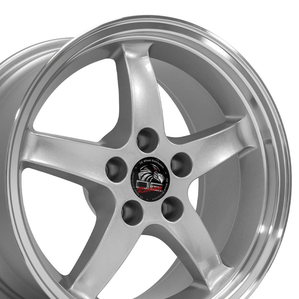 17" Replica FR04 fits Ford Mustang Cobra 17x9 Silver