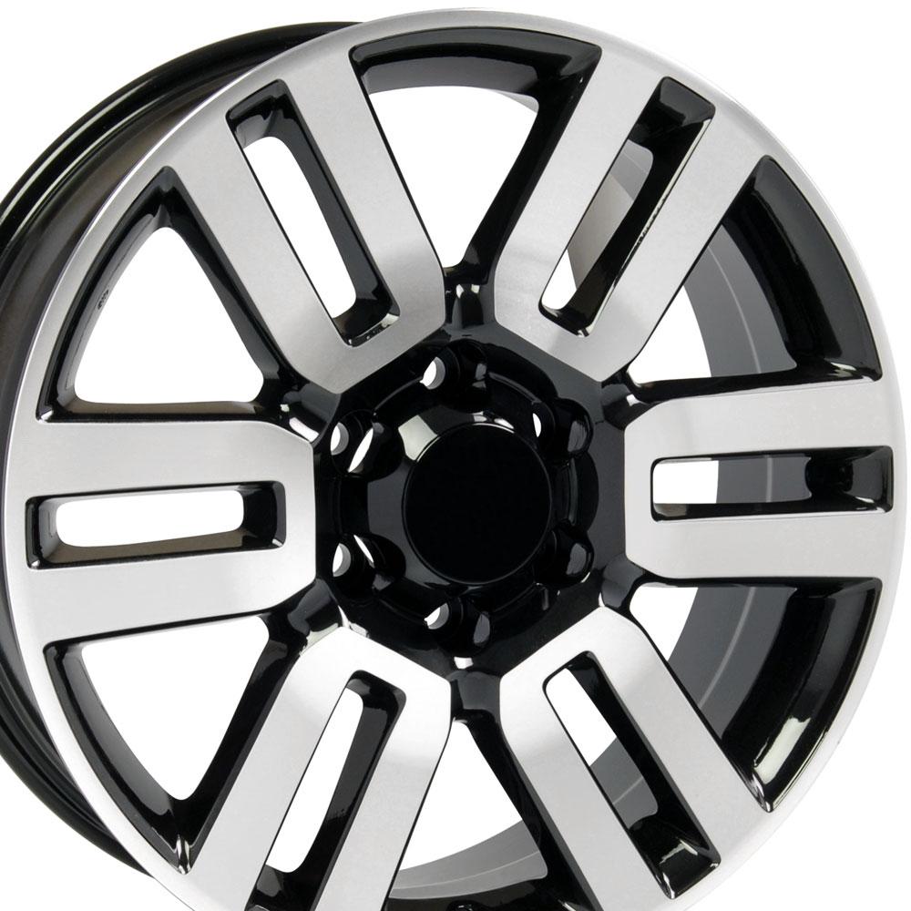 20" Replica TY10 fits Toyota 4Runner 20x7 Black Mach'd