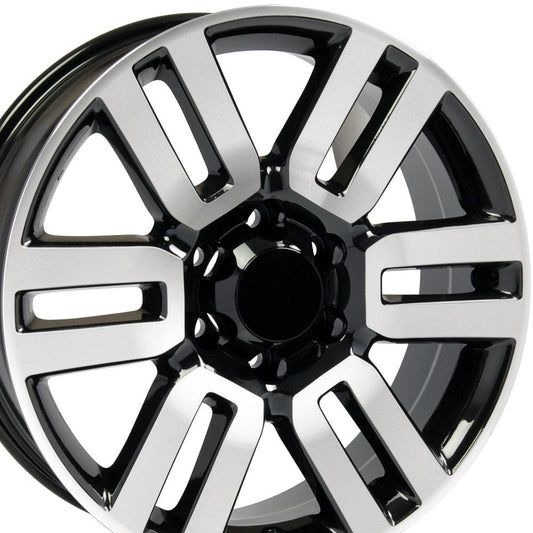 20" Replica TY10 fits Toyota 4Runner 20x7 Black Mach'd