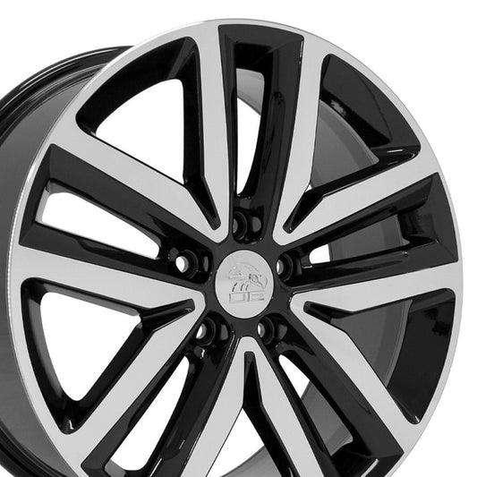 18" Replica VW27 fits Volkswagen Jetta 18x7.5 Black Mach'd