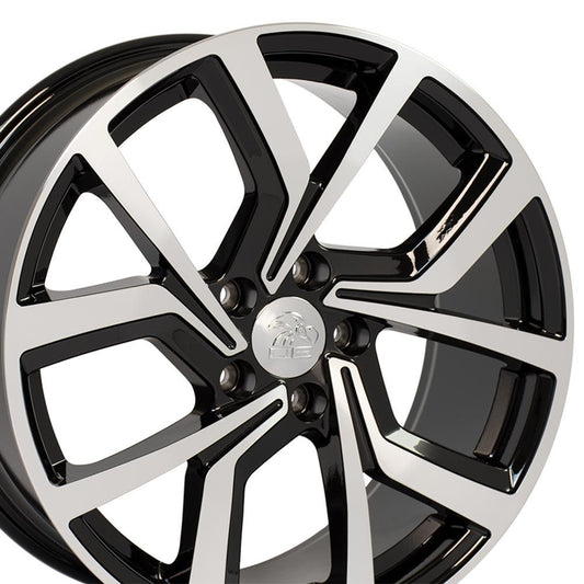 18" Replica VW28 fits Volkswagen GTI 18x8 Black Mach'd ET42