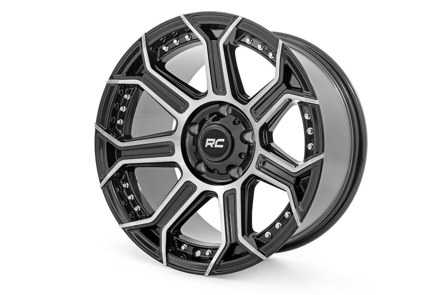 Rough Country 89 Series Wheel | One-Piece | Black Machined Gun Metal | 17x9 | 5x5 | -12mm