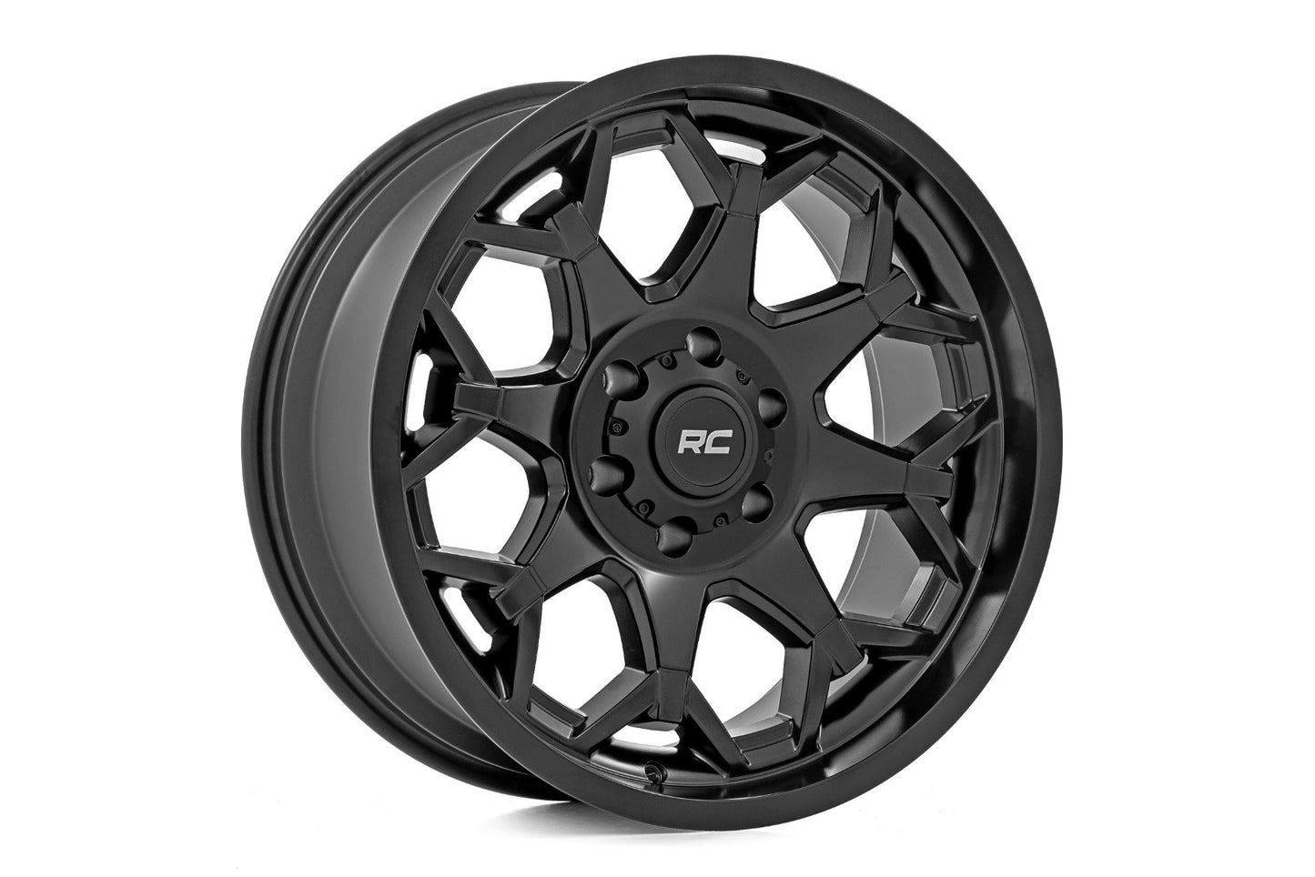 Rough Country 80 Series Wheel | One-Piece | Semi Gloss Black | 20x10 | 6x135 | -19mm