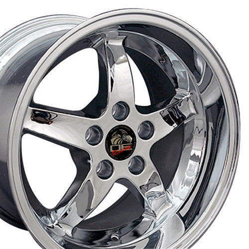 17" Replica FR04 fits Ford Mustang Cobra Rim 17x10.5 Chrome