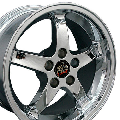 17" Replica FR04 fits Ford Mustang Cobra 17x9 Chrome