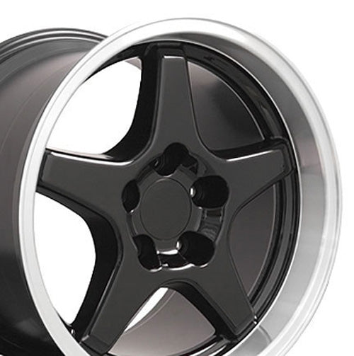 17" Replica CV01 fits Chevrolet Corvette ZR1 17x11 Black